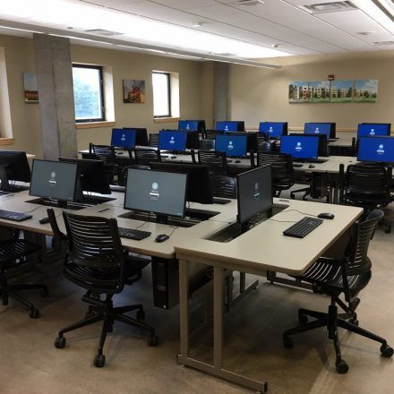COMPUTER COMFORTS computer tables desks classroom lecterns