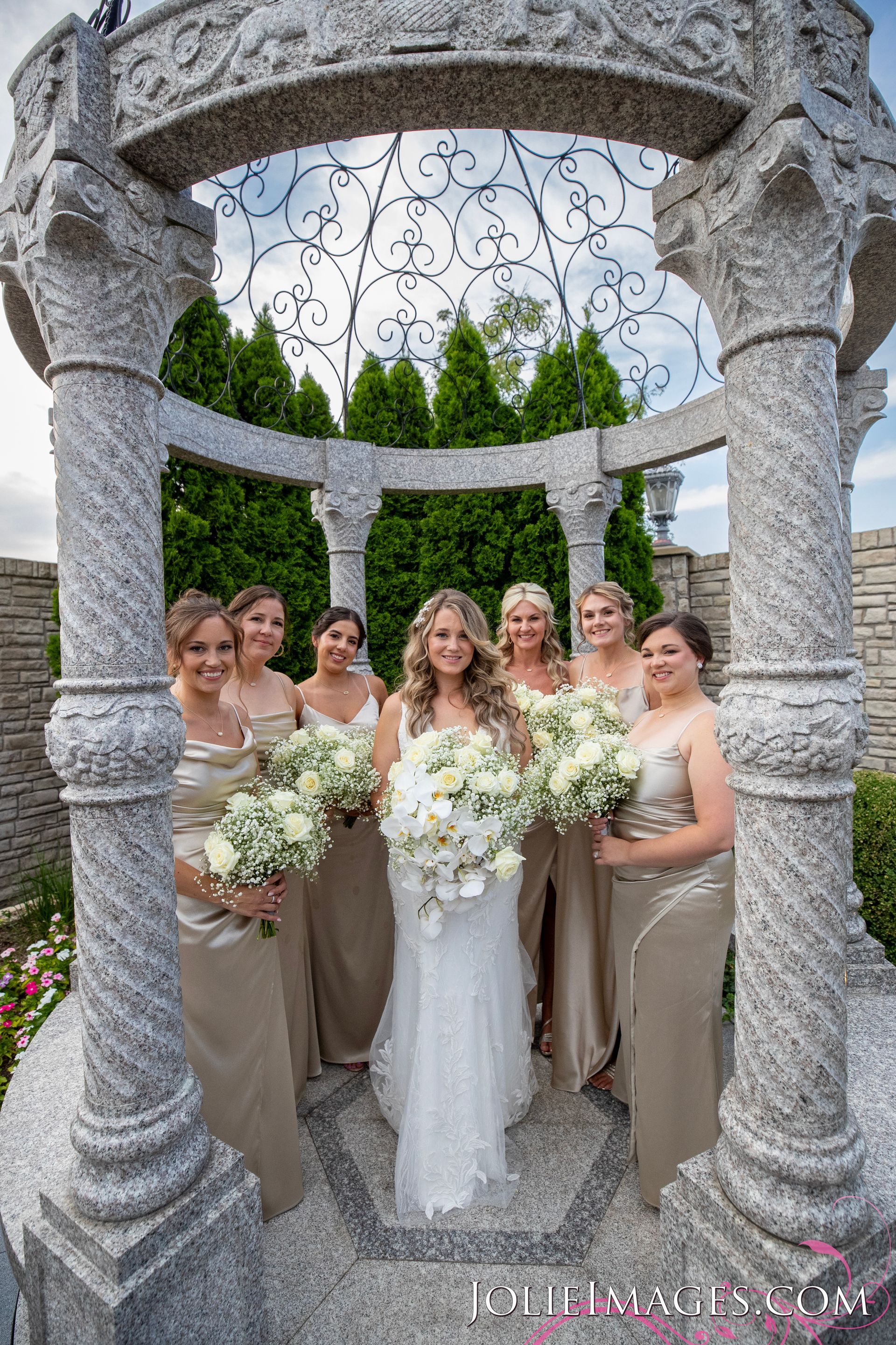 Bridal Party in Gazebo