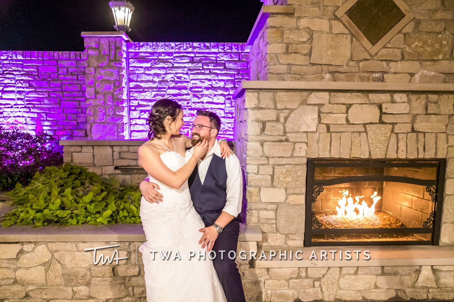 Couple in courtyard