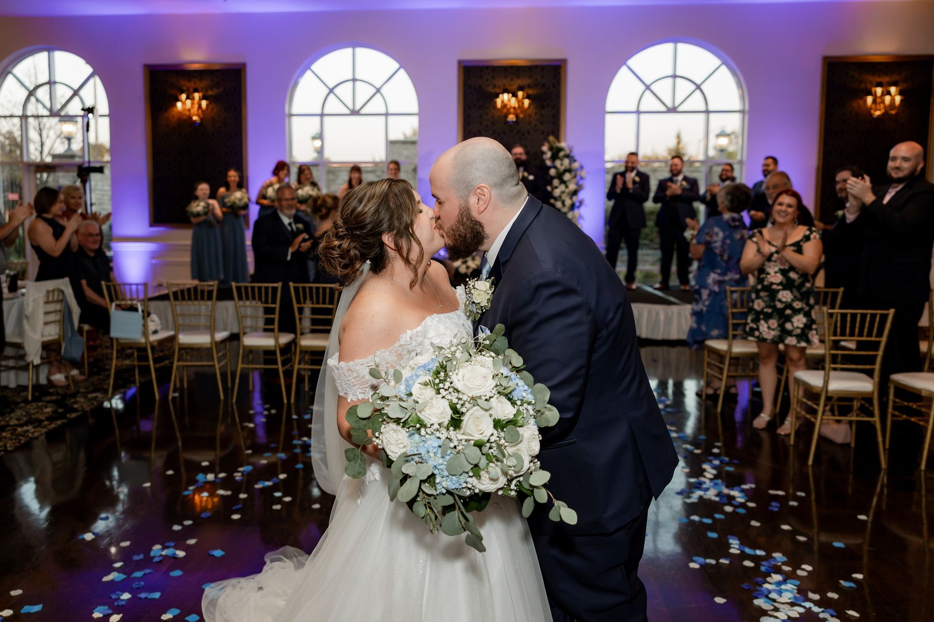 Bride and groom at ceremony
