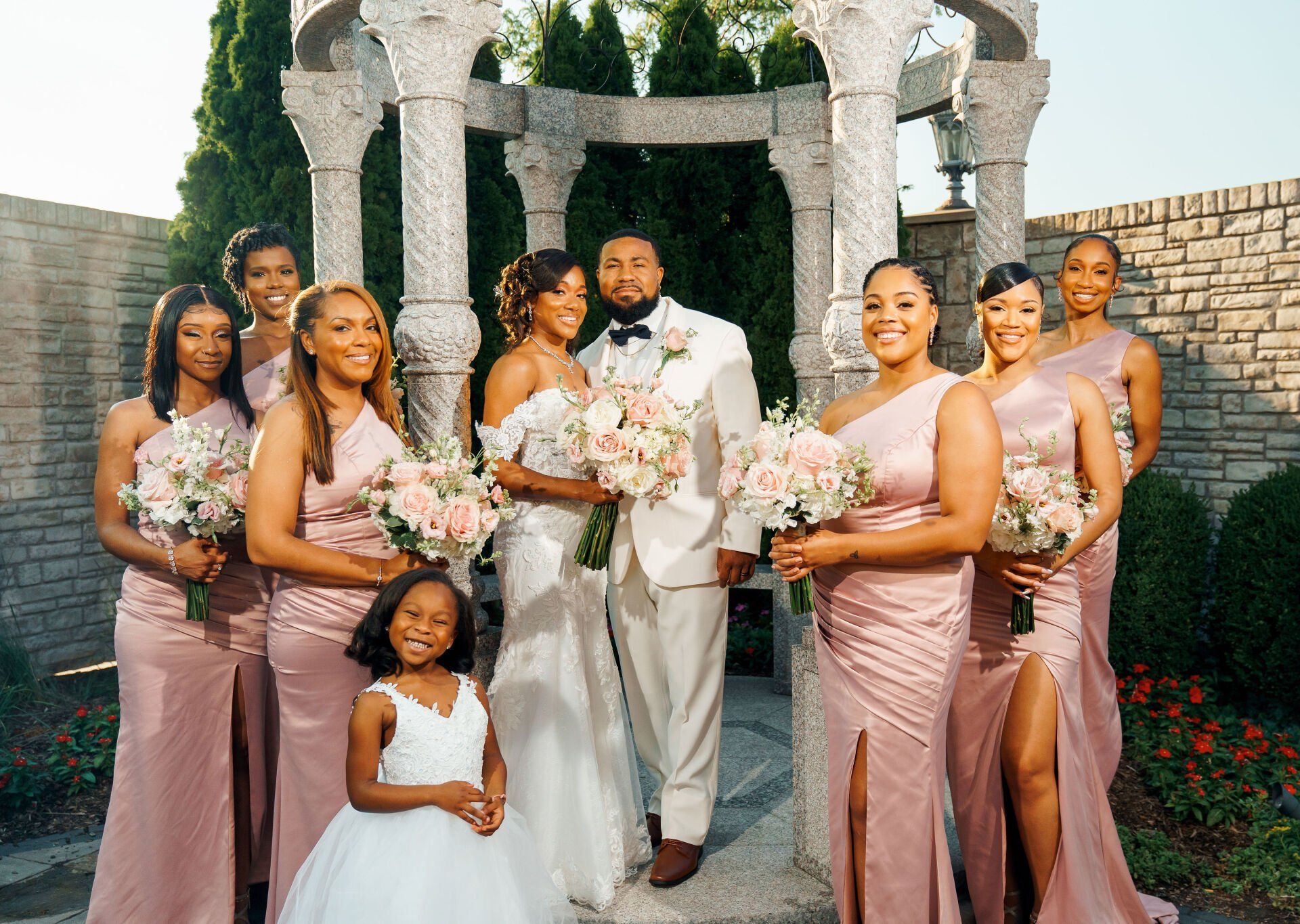 Bridal Party in Gazebo