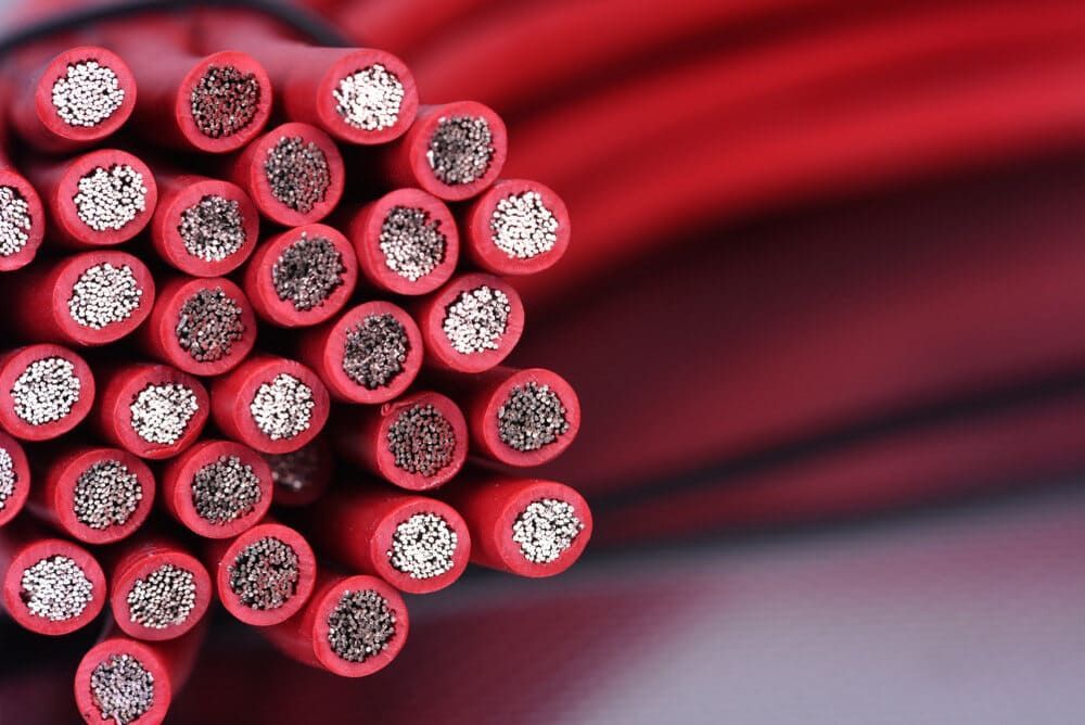 A Bunch Of Red Wires Are Stacked On Top Of Each Other — Allpower Electrical Wholesalers Pty Ltd In Atherton, QLD