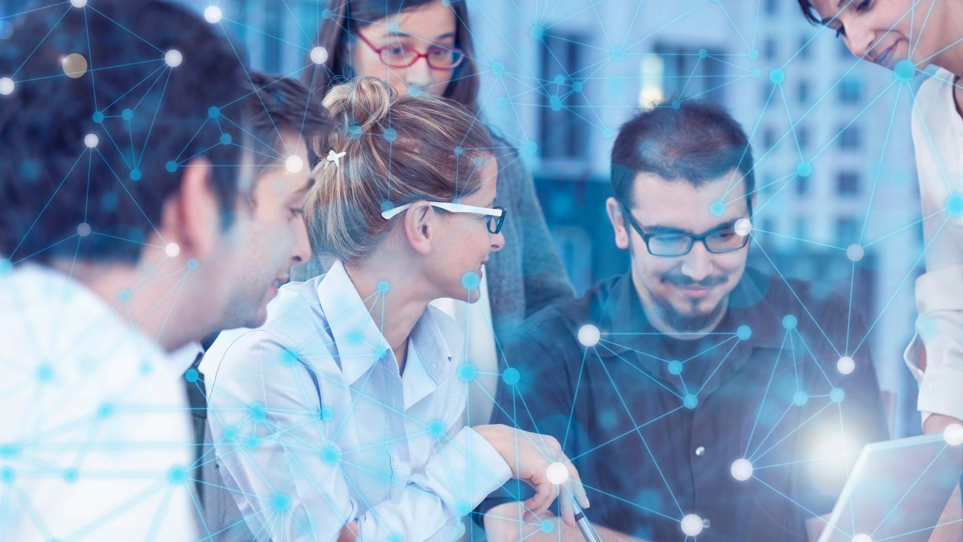 Men and women working in the tech sector. 