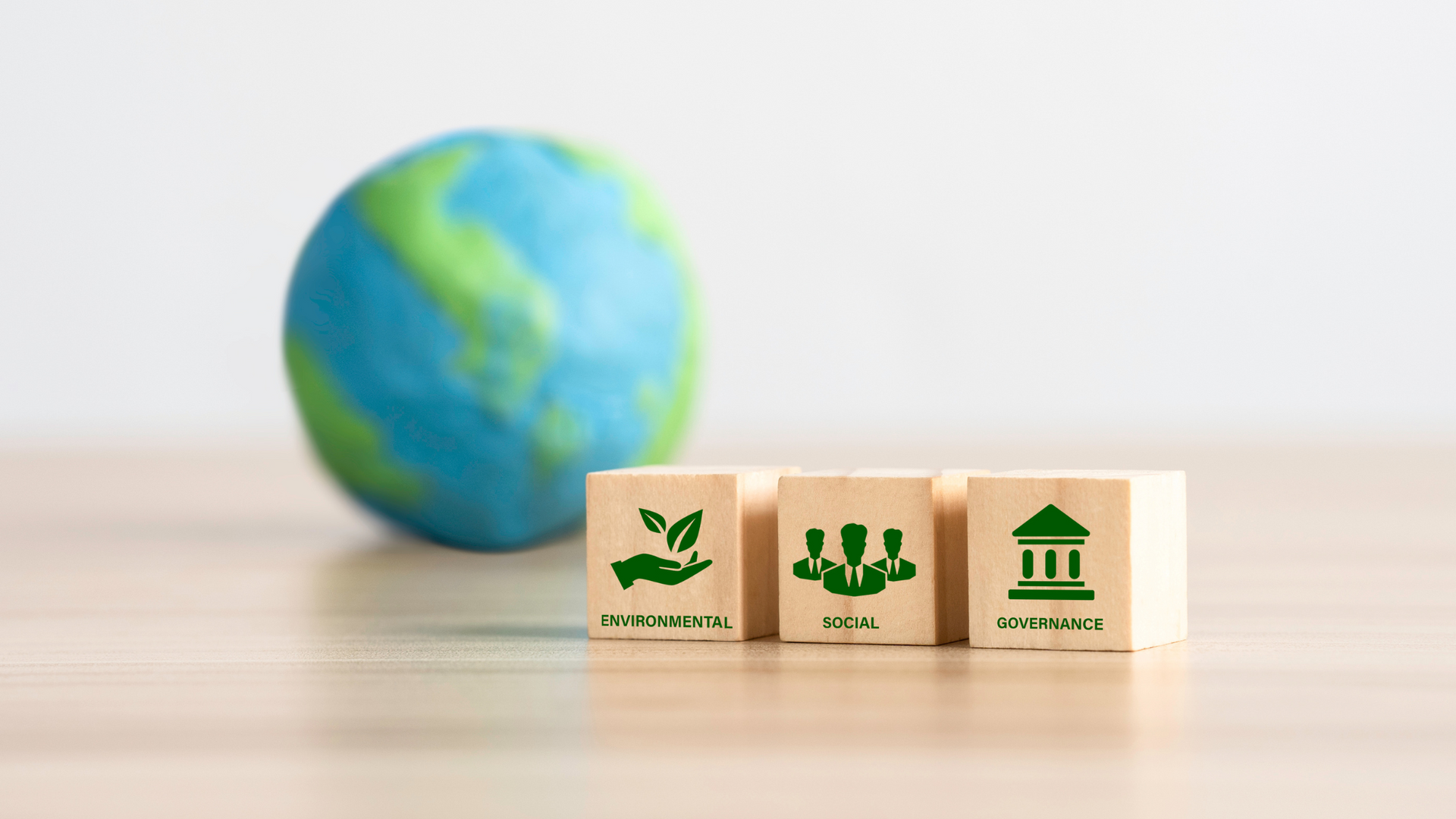 Wooden pieces with different eco-conscious designs on