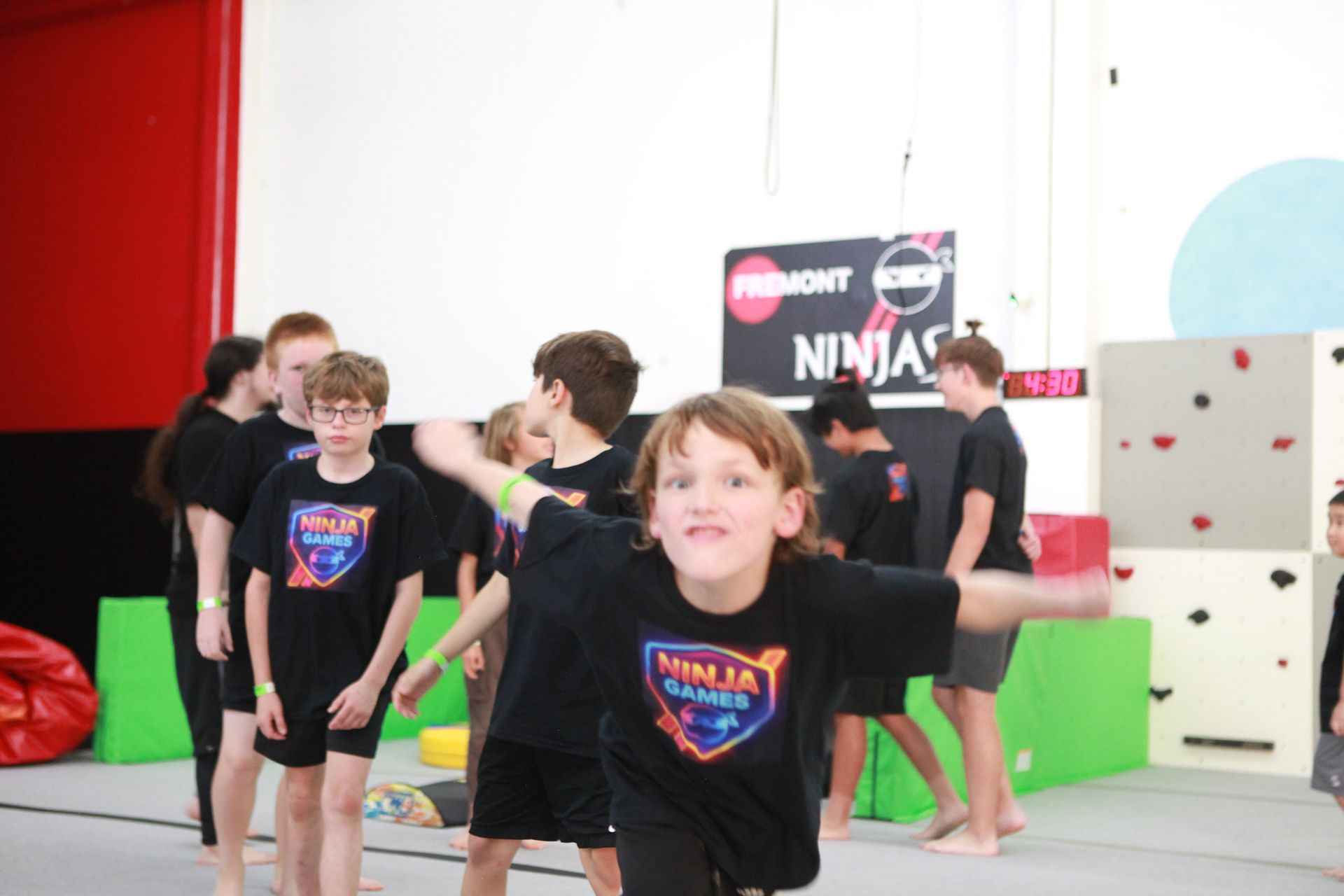 Children in black shirts at 