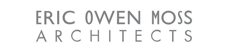 Eric Owen Moss Architects logo in gray text on a white background