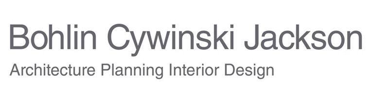 Bohlin Cywinski Jackson logo with gray text and “Architecture Planning Interior Design” tagline