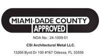 Miami-Dade County approved black-and-white sign for CSI Architectural Metal LLC.