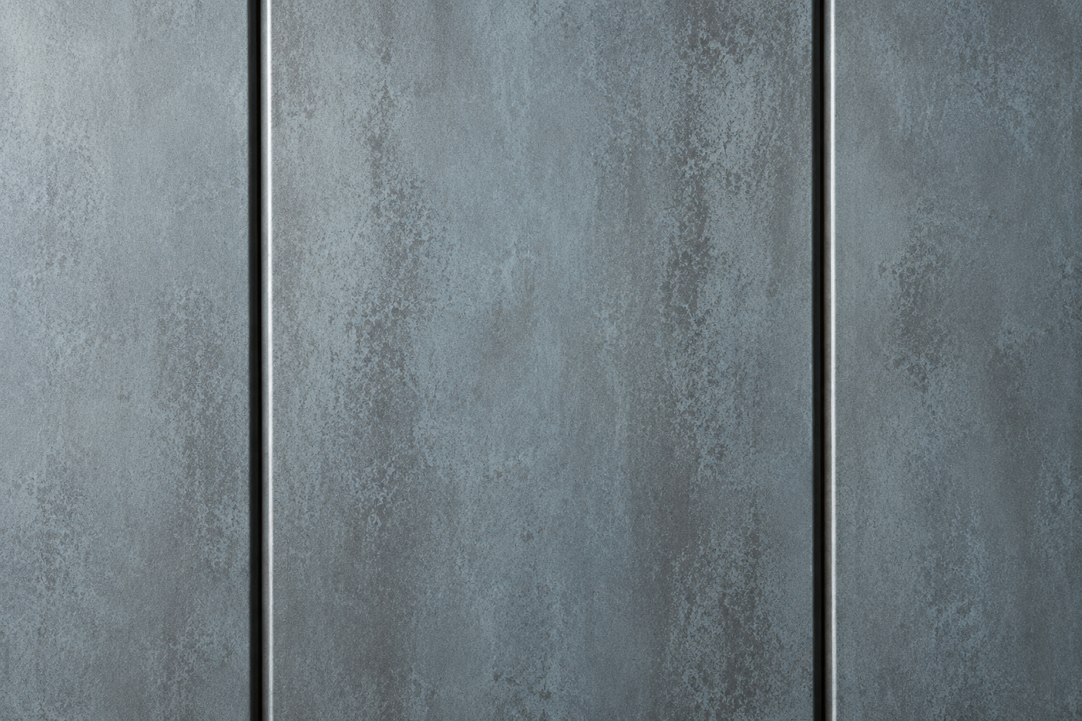 Gray textured wall panels with vertical seams