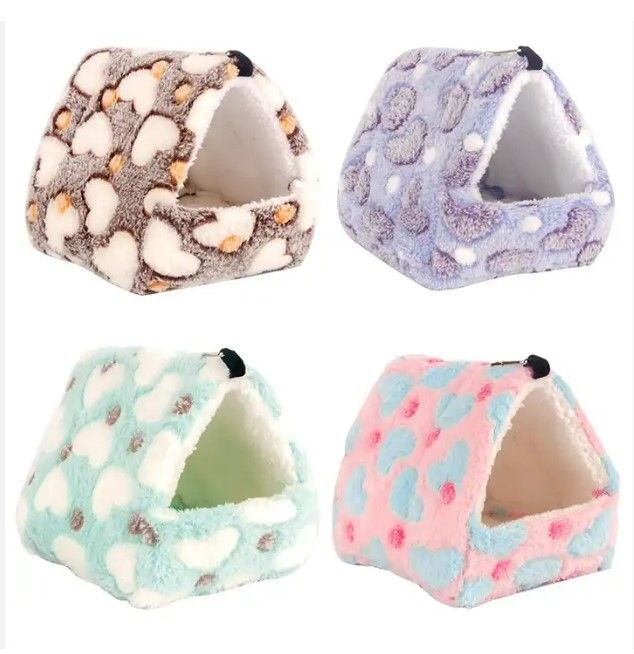 Triangle Fleece snuggle house can hang in cage or sit on floor Medium or Xtra Large