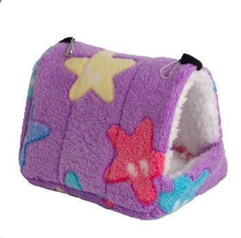 Triangle Fleece snuggle house can hang in cage or sit on floor Medium or Xtra Large