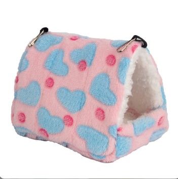 Triangle Fleece snuggle house can hang in cage or sit on floor Medium or Xtra Large