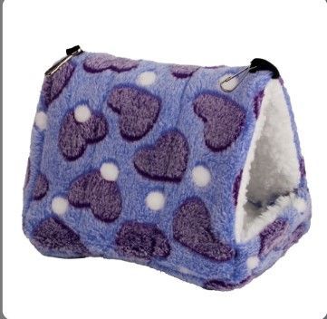 Triangle Fleece snuggle house can hang in cage or sit on floor Medium or Xtra Large