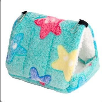 Triangle Fleece snuggle house can hang in cage or sit on floor Medium or Xtra Large