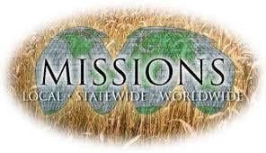 “Missions” logo with globe and grass, plus the words “Local, statewide, worldwide”