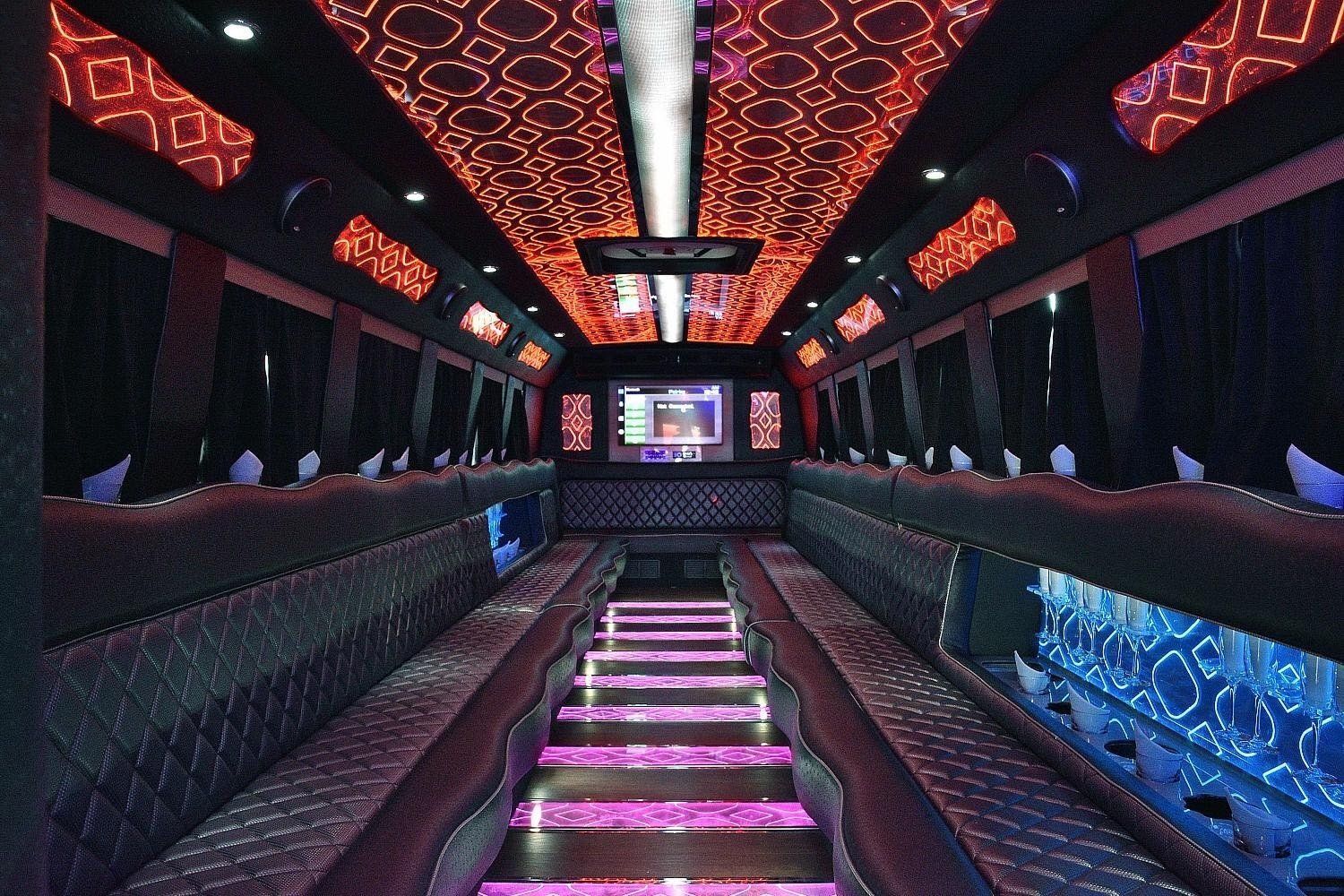 People Inside Party Bus — Spencerville, OH — Lucky Limo