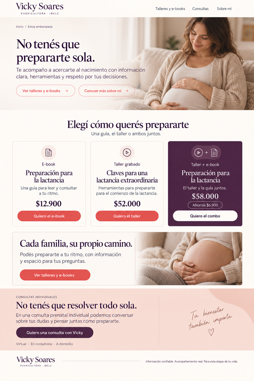 Una mujer embarazada