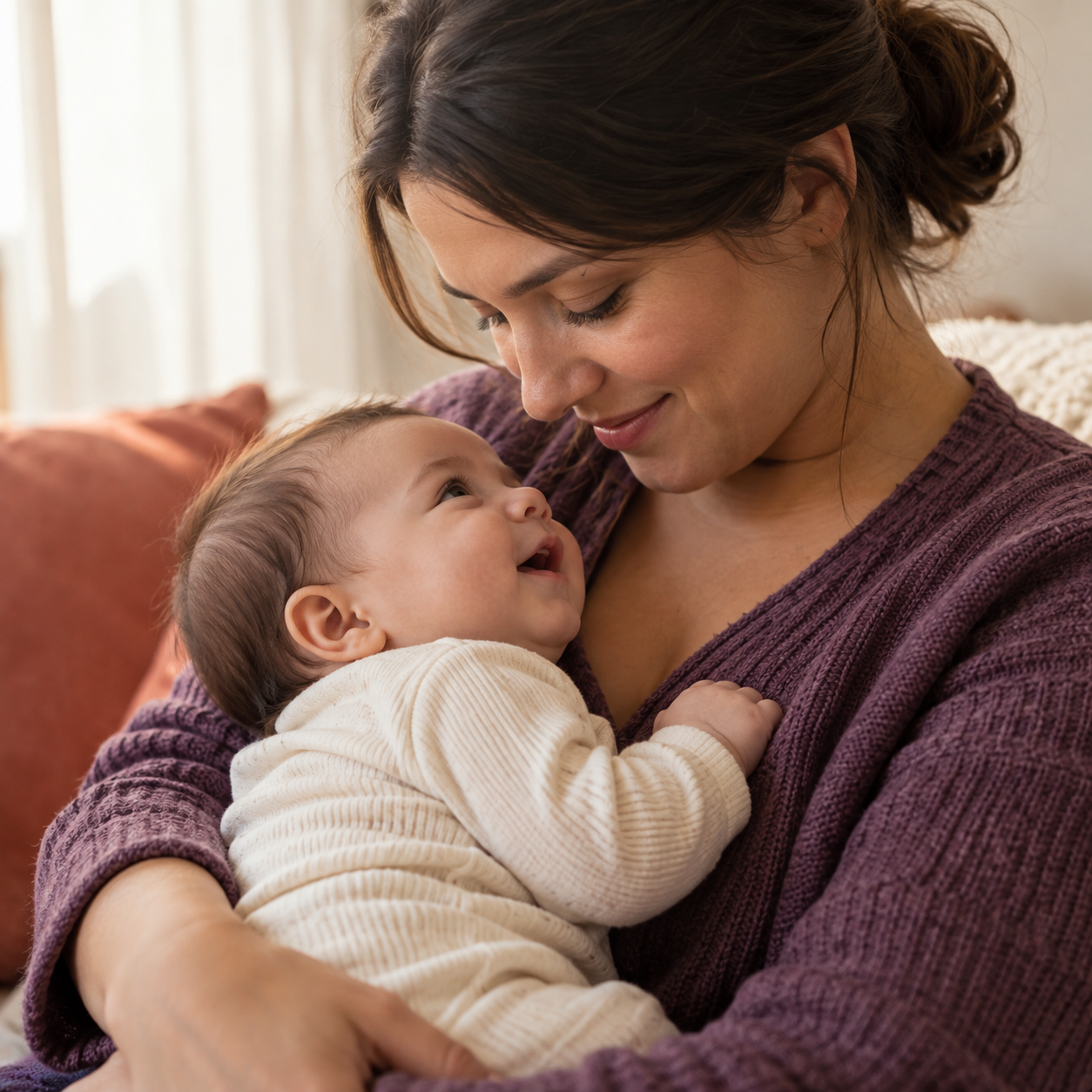Una mamá con su bebé