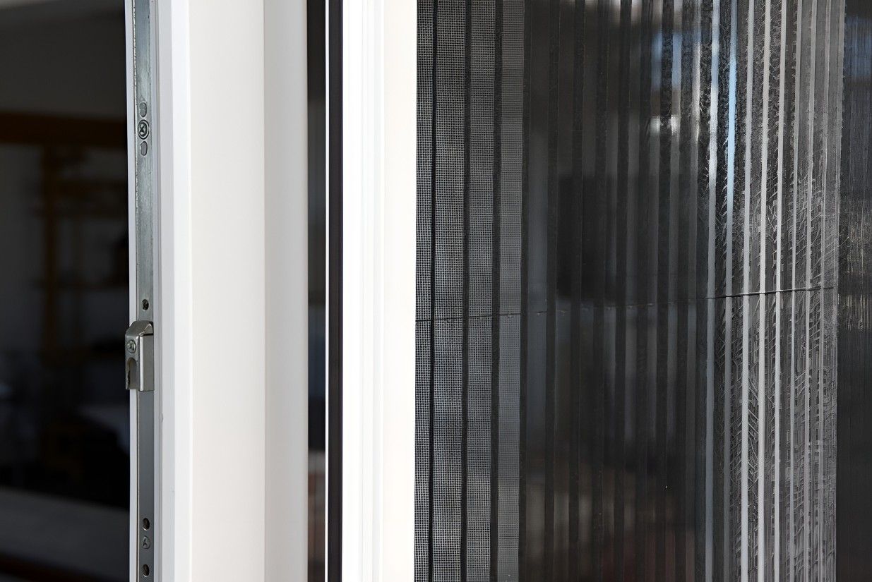 A Close Up of a Pleated Screen on a Window — Whitsunday Screens & Grilles In Proserpine, QLD