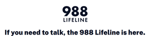 The 988 Lifeline logo with the text: 