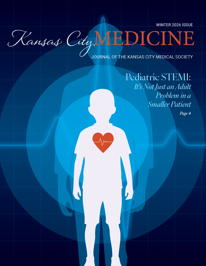 The cover of the kansas city medicine magazine is about Pediatric STEMI