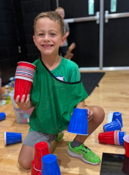Counselor leading a group activity