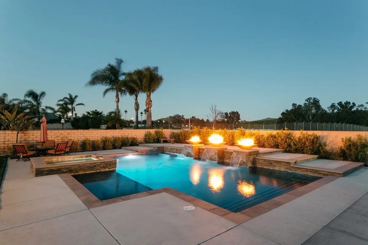 Custom swimming pool design and construction in the Inland Empire by Refined Pools. Custom swimming pool design and construction in the Inland Empire by Refined Pools.