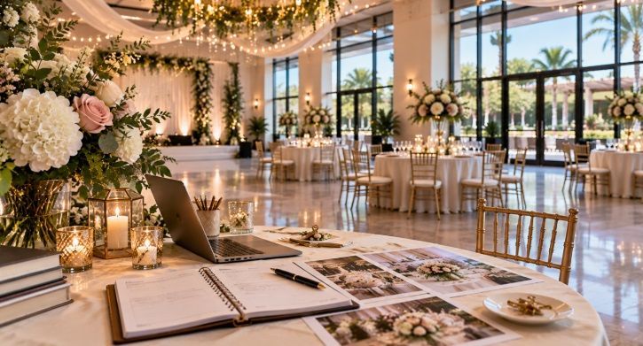 event center near San Juan, TX, featuring organized planning details, sophisticated décor