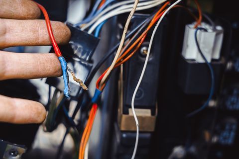 Damaged vehicle wiring harness Damaged vehicle wiring harness