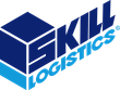 Logo di Ekill Logistics in blu e azzurro, testo stilizzato in 3D con icona geometrica a forma di cubo.