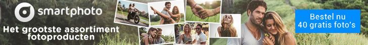 Advertentie Smartphoto heeft het grootste assortiment aan fotoproducten.