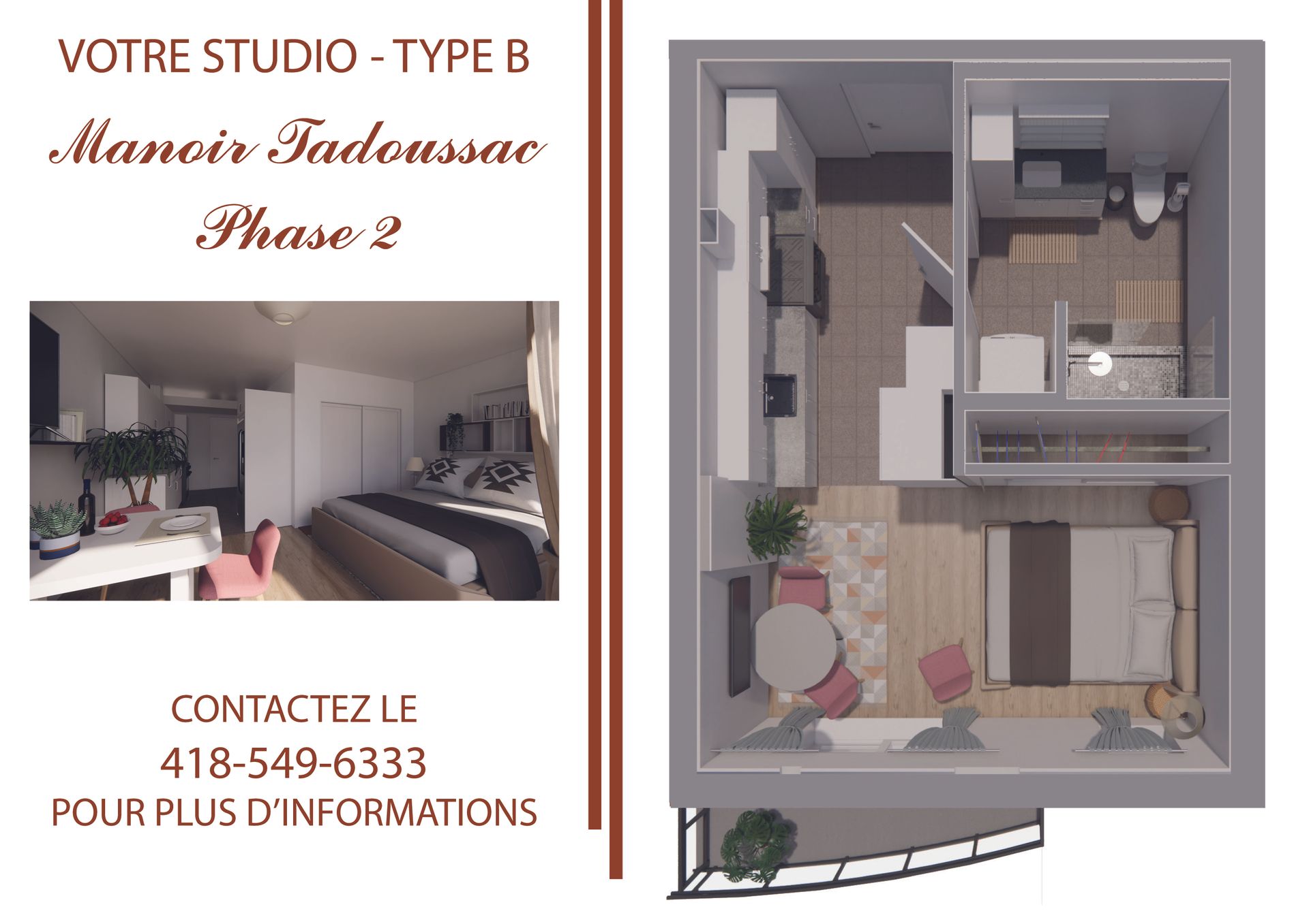Une vue aérienne d'un studio en phase 2