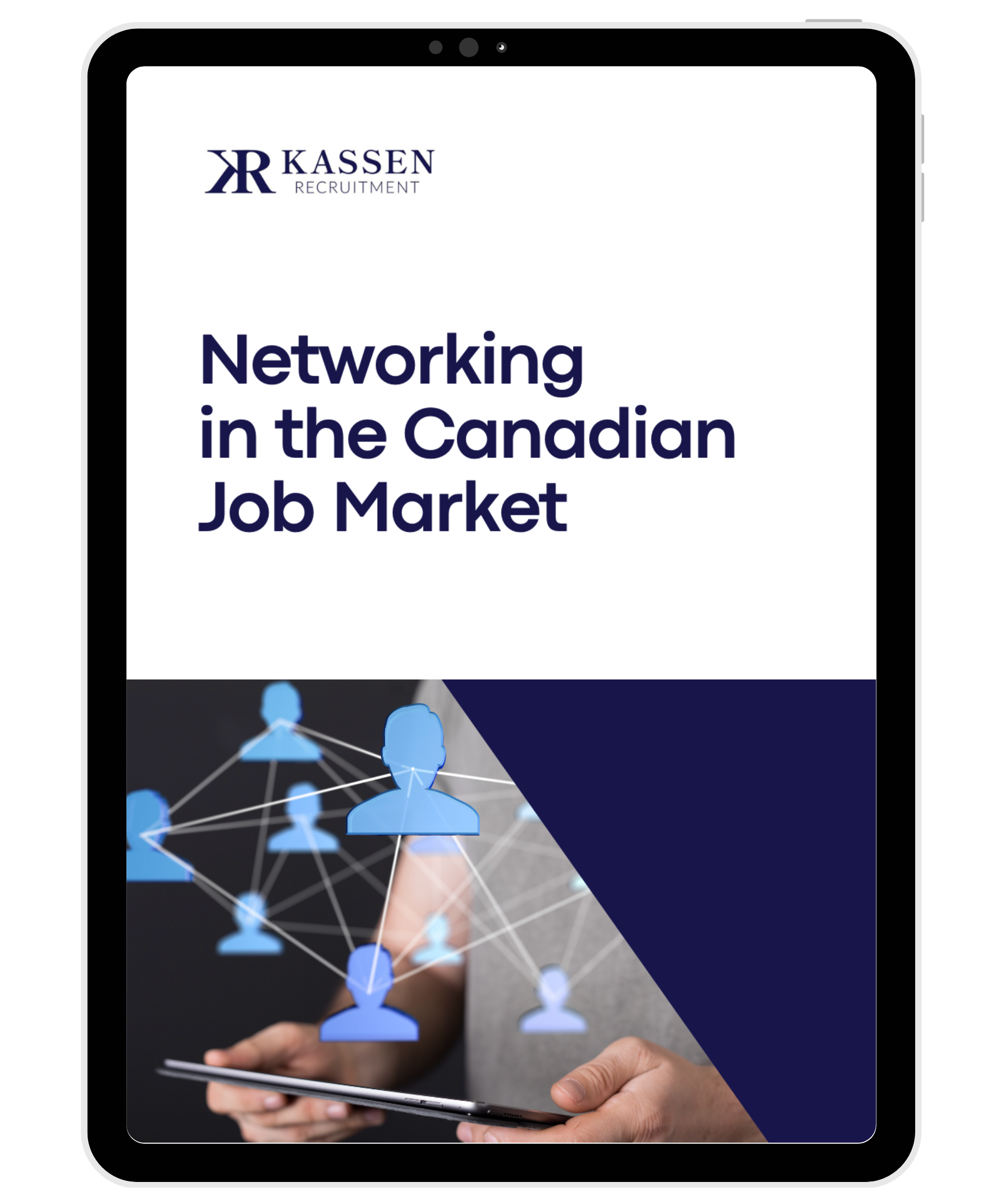 The Networking in the Canadian Job Market Cover on an iPad.