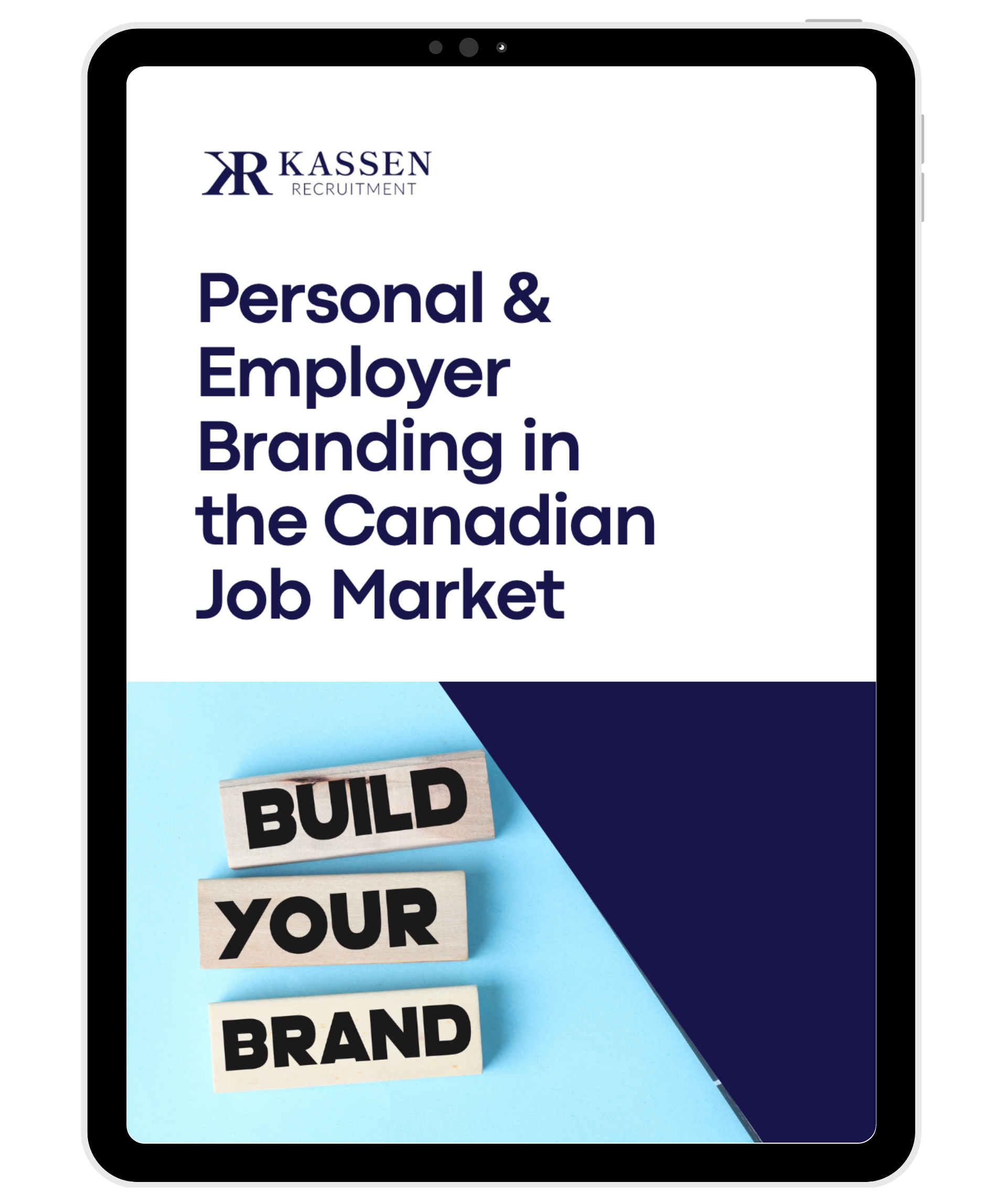 The Personal & Employer Branding in the Canadian Job market Cover on an iPad