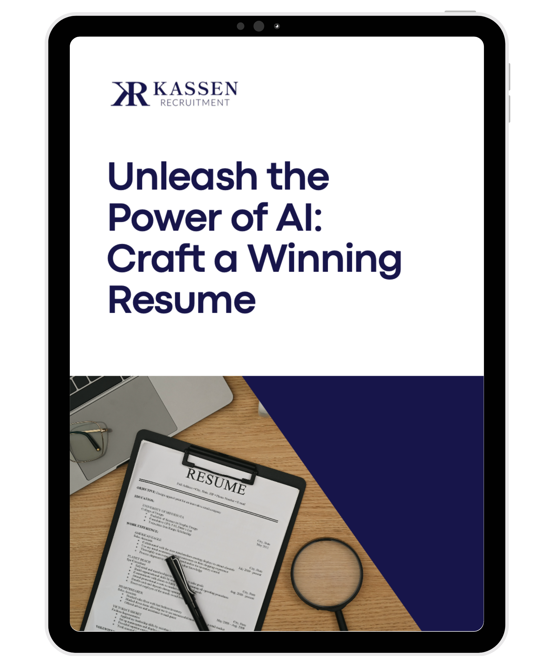 The Unleash the Power of AI: Craft a Winning Resume Cover on an iPad