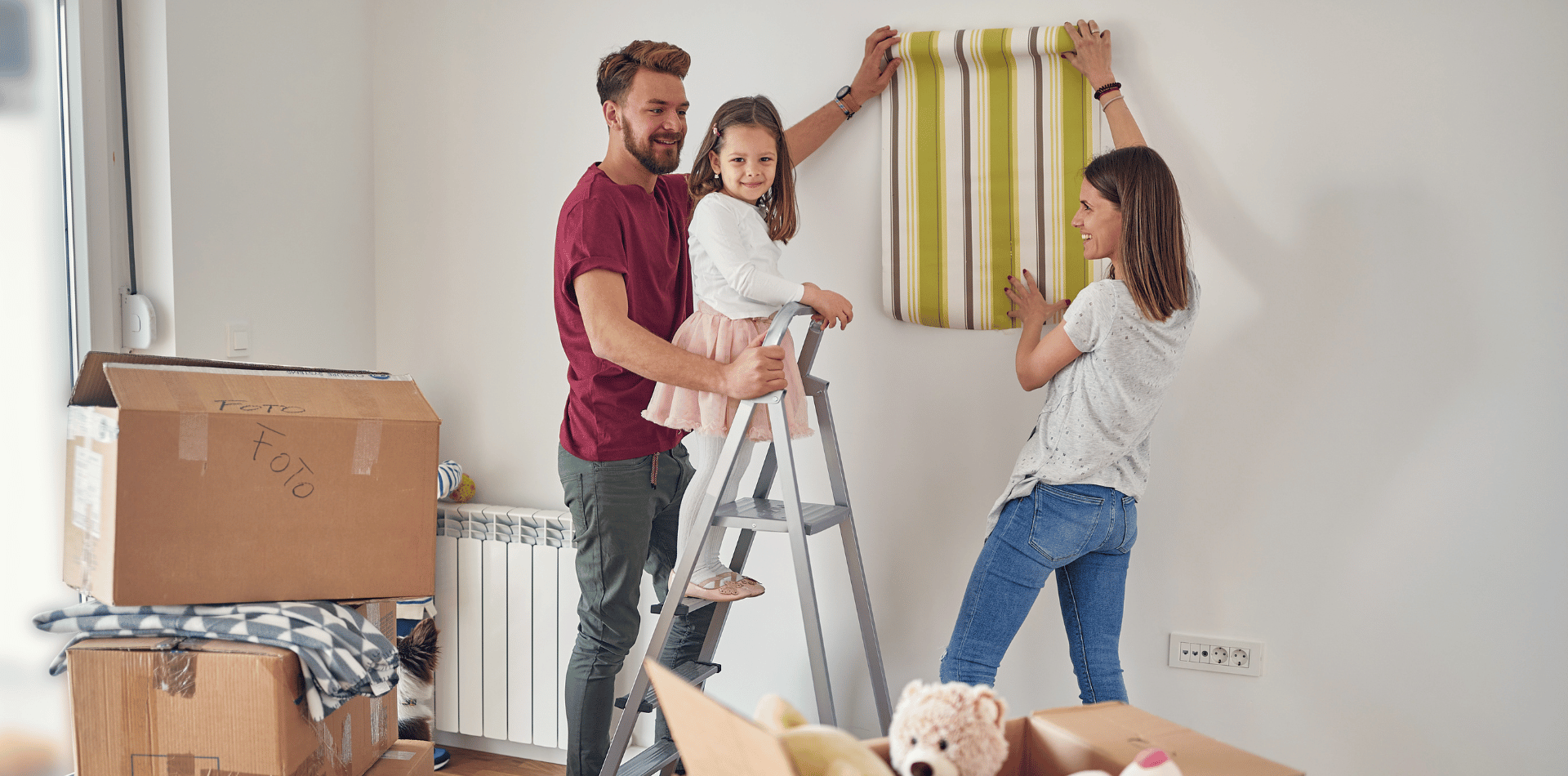 Deciding on wallpaper for a child bedroom