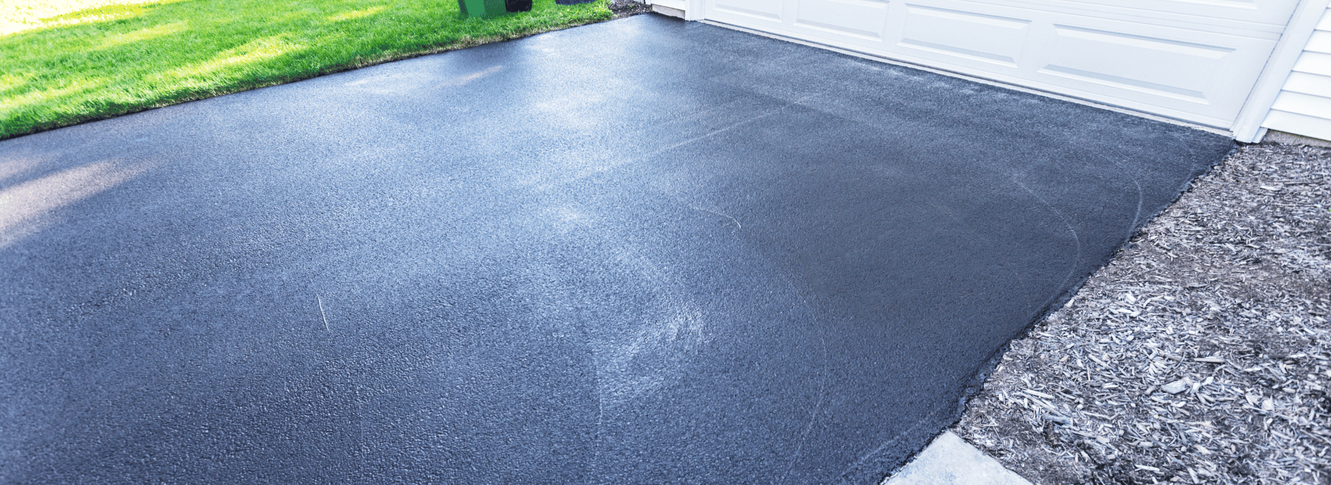 freshly painted driveway