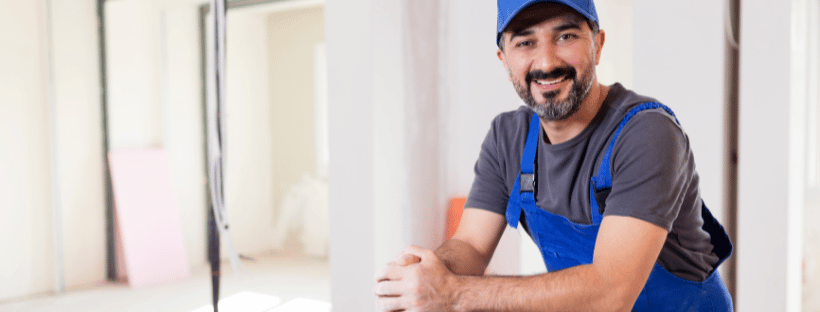 Painter preparing for work
