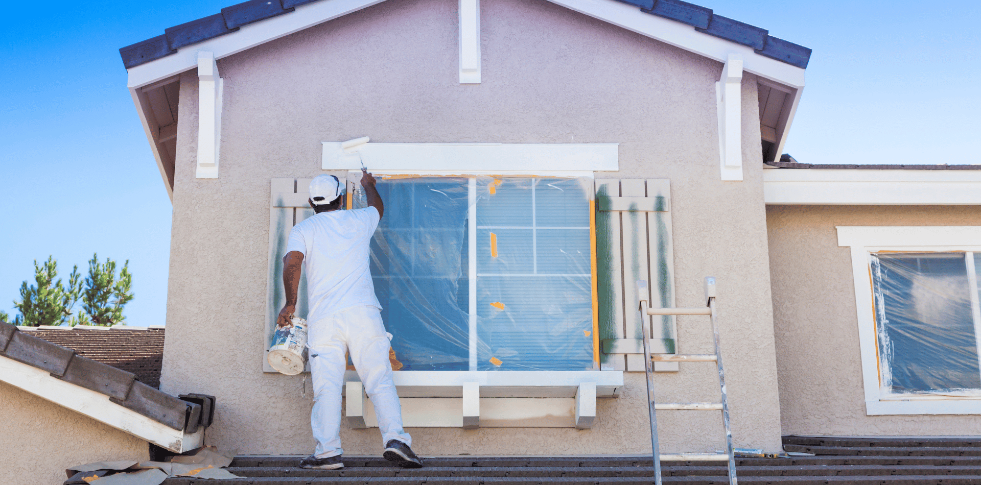 Painting exterior of a house