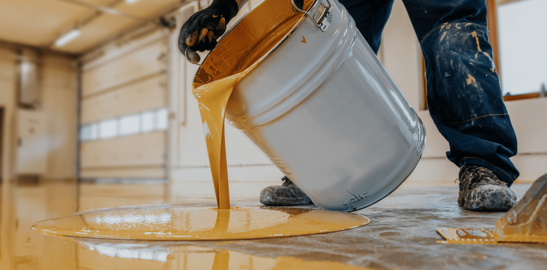 Pouring Epoxy from a tin