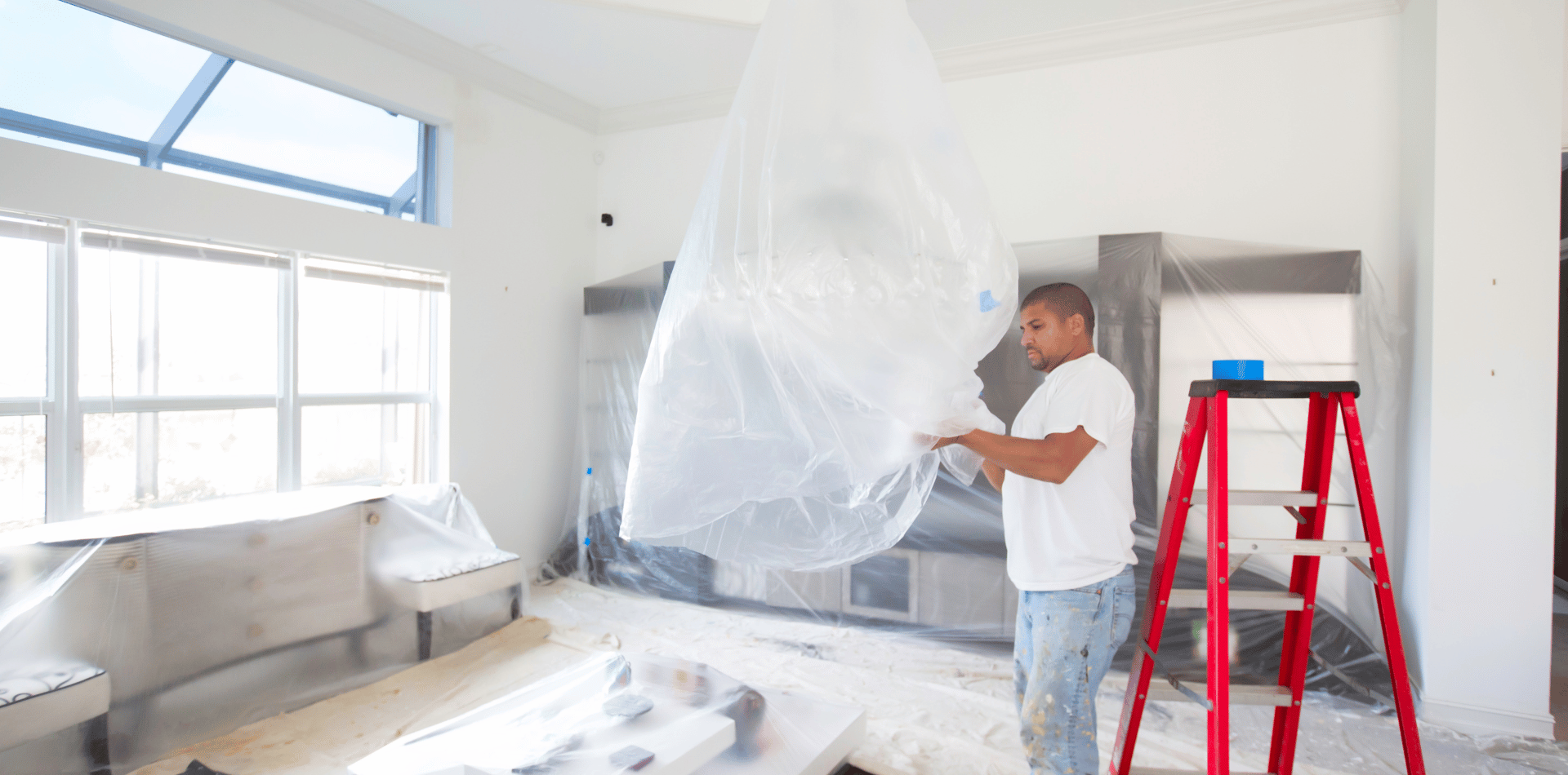 Preparing a room for painting