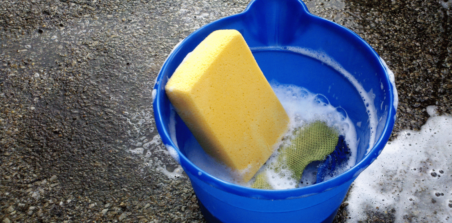 Washing a driveway