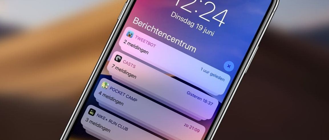 Melding op iPhone