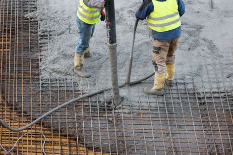 Industrail concrete pour