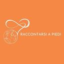 Un logo arancione con il contorno di un globo bianco collegato al simbolo dell'infinito,