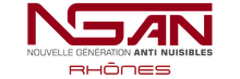 Un logo rouge et blanc pour nean sur fond blanc