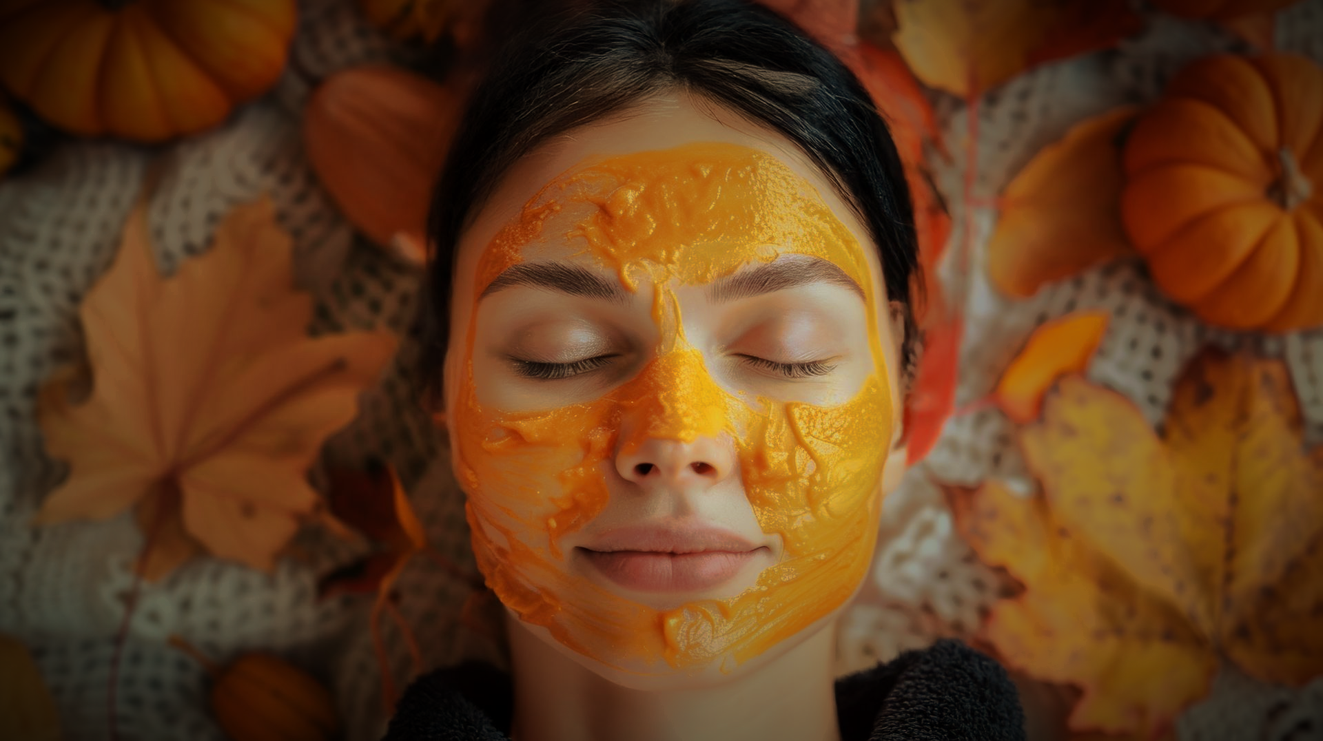 Pumkin cream face mask at Aurah spa in Prestwick, Ayrshire