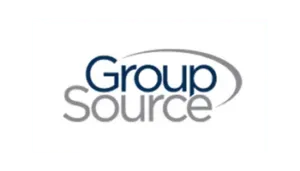 A group source logo on a white background