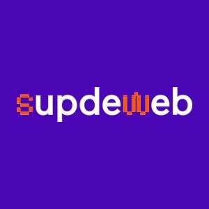 Purple Supweb logo in white and orange text