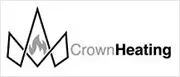 Crown Heating logo with black crown icon and gray flame next to the wordmark